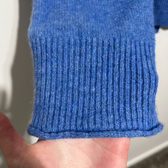 J Crew Womens Fair Isle Merino Wool Alpaca Sweater XL Blue Nordic Supersoft Yarn - Picture 4 of 8